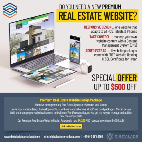 Premium Real Estate Website Design Package by DigitalAds Australia | Design, Advertising & Marketing Agency | DigitalAds [Australia]